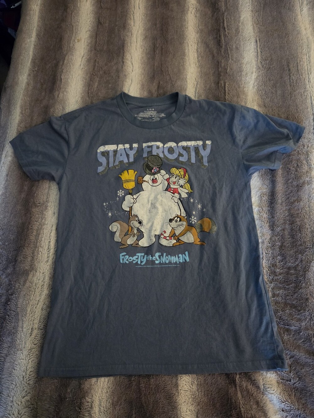 Stay Frosty Frosty The Snowman Graphic Tee Size L